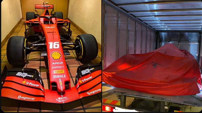 Formule 1  Leclerc a reçu sa Ferrari SF90 en cadeau de la part de la  Scuderia